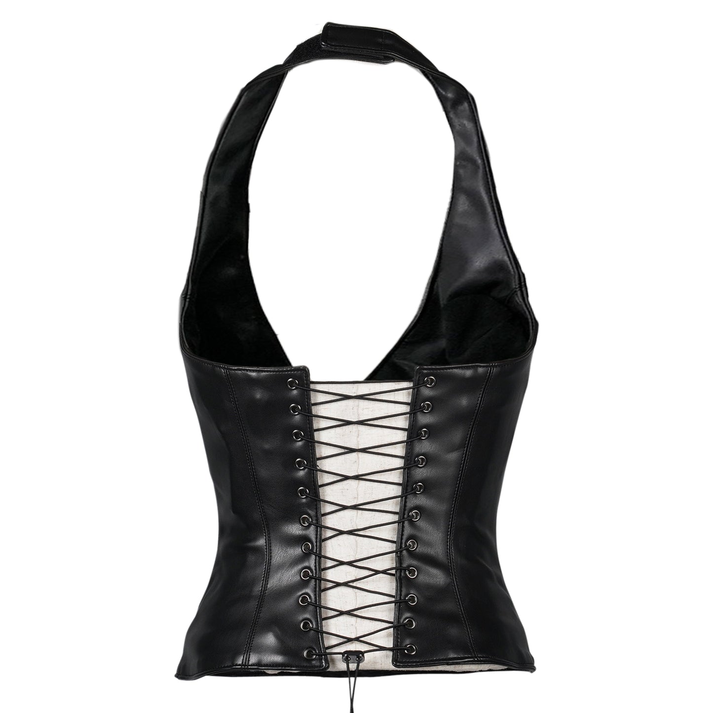 DAGGER HALTER TOP / BLACK