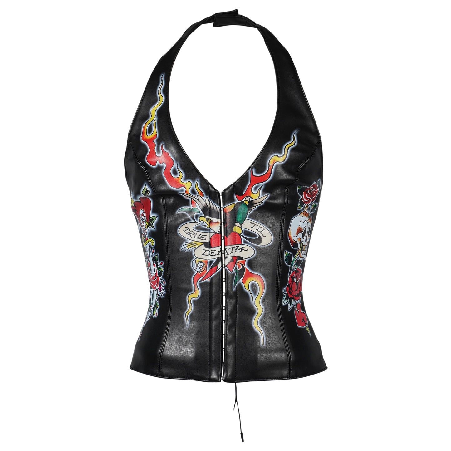 DAGGER HALTER TOP / BLACK