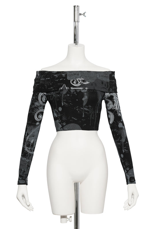OFFSHOULDER TOP / BLACK