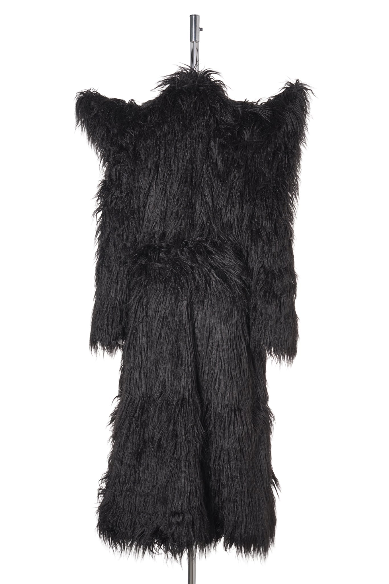 DOOMSDAY FAUX FUR COAT / BLACK