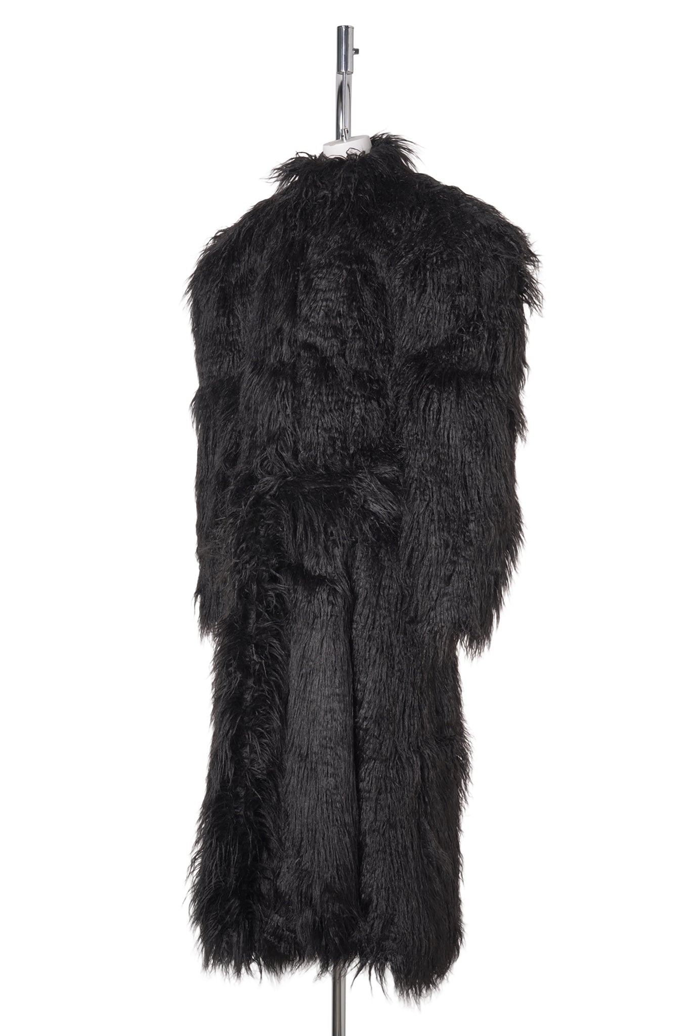 MIDNIGHT FAUX FUR COAT / BLACK