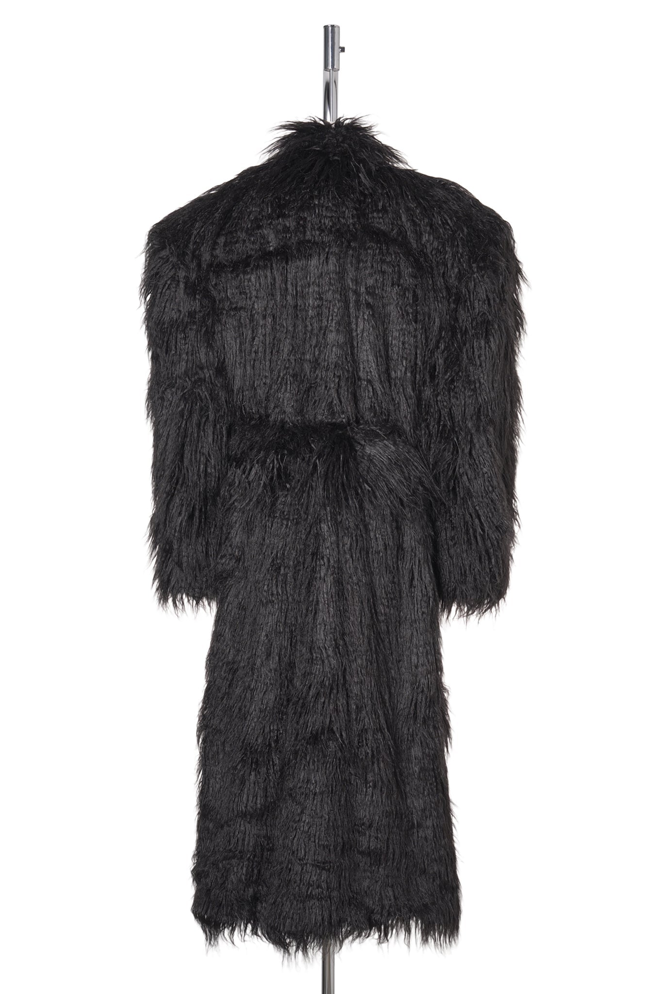 MIDNIGHT FAUX FUR COAT / BLACK