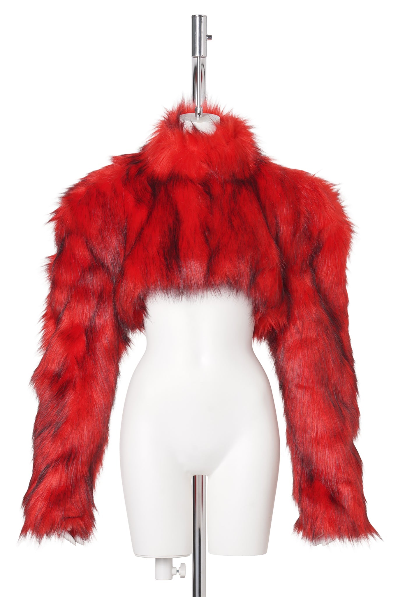 DIVA FAUX FUR BOLERO / RED