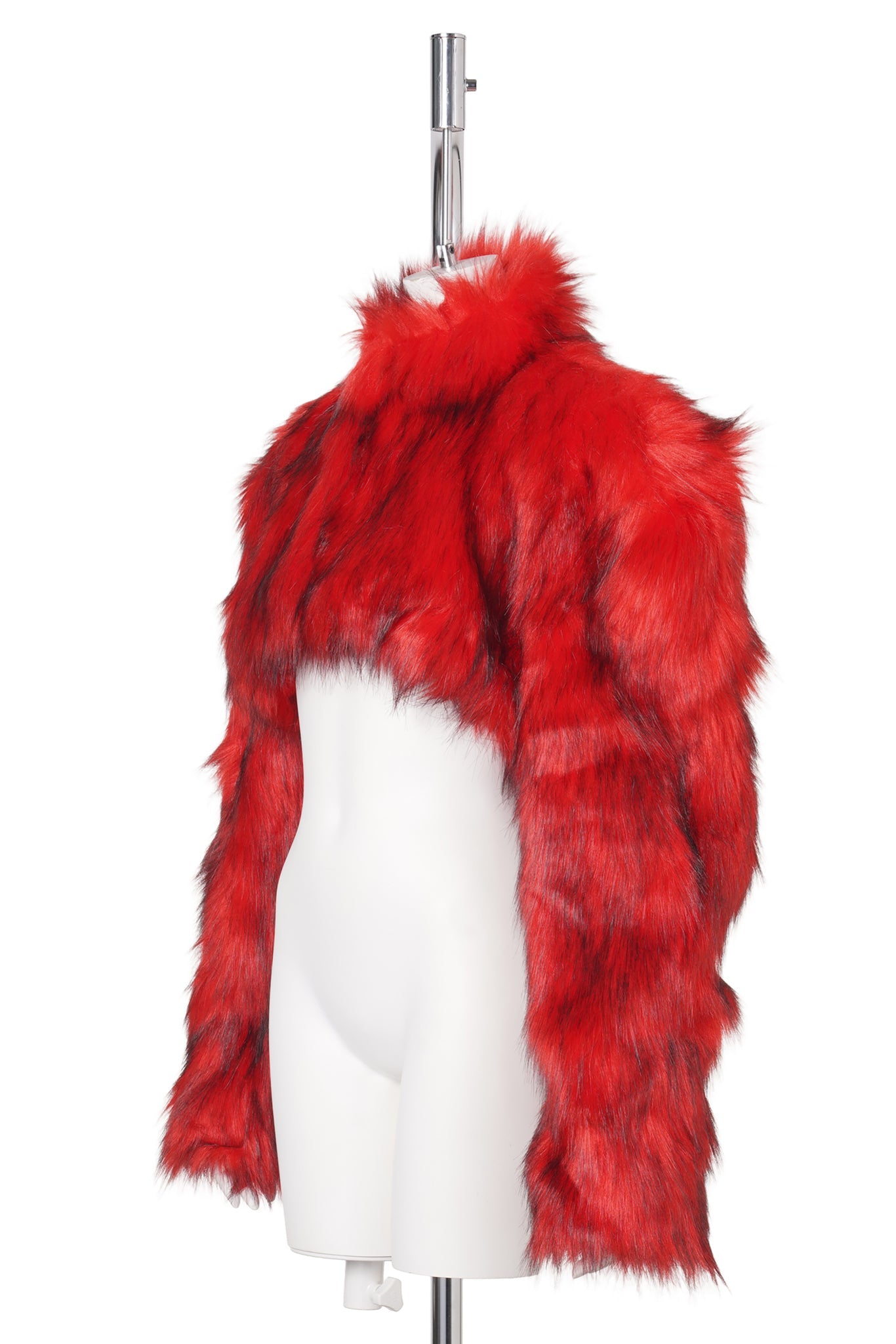 DIVA FAUX FUR BOLERO / RED
