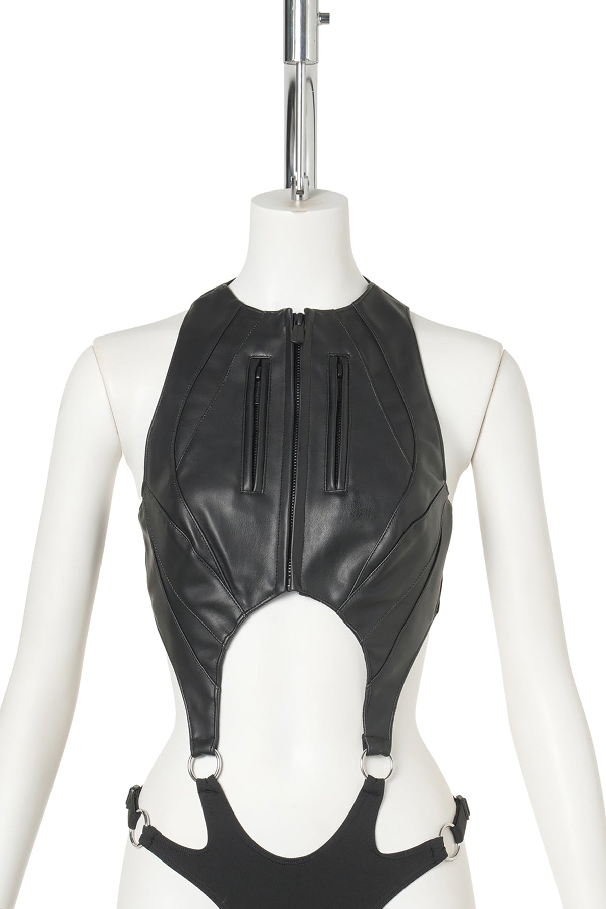 CUT OUT BODY - FLAT PANTY / BLACK