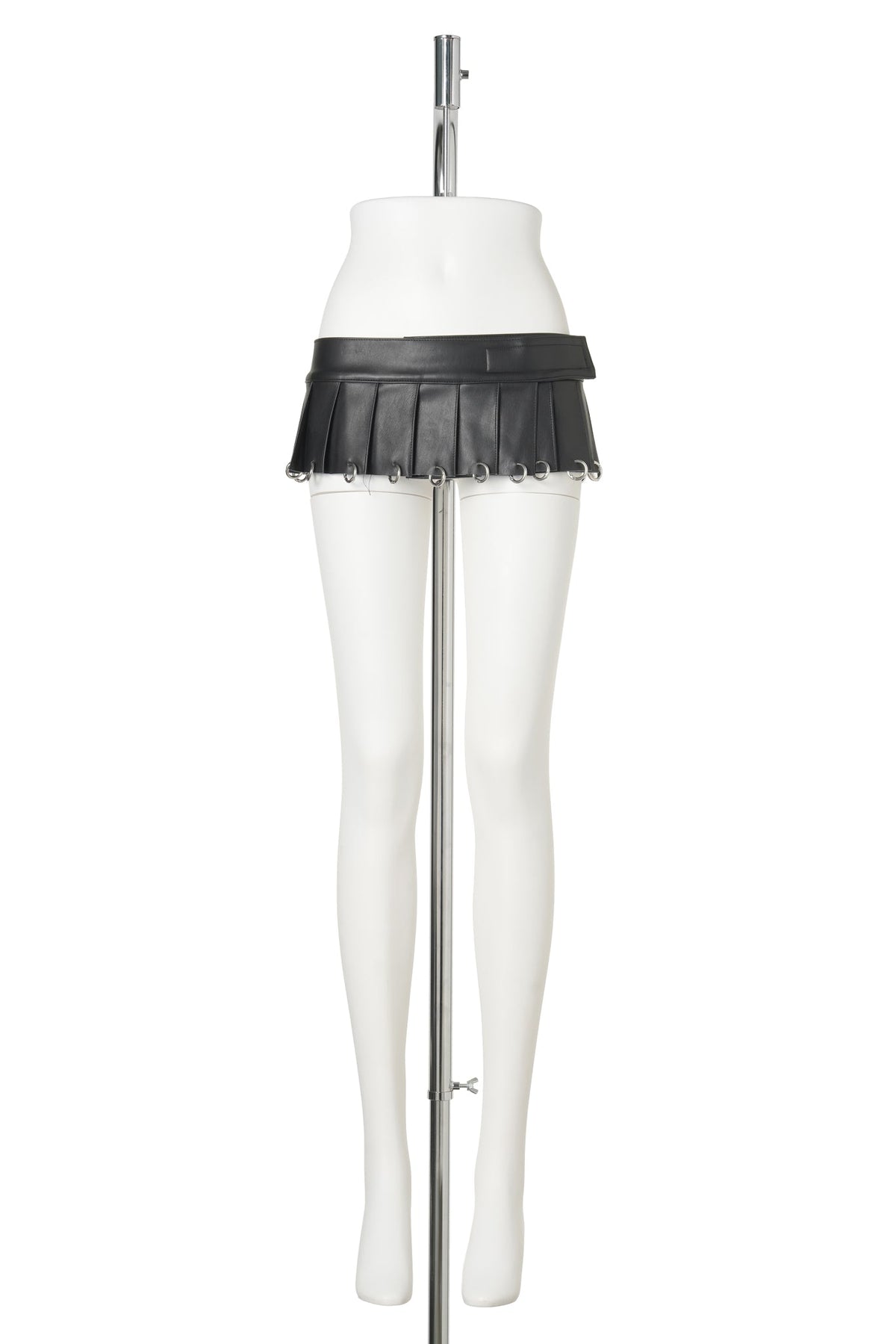 PLEATED MINI SKIRT / BLACK