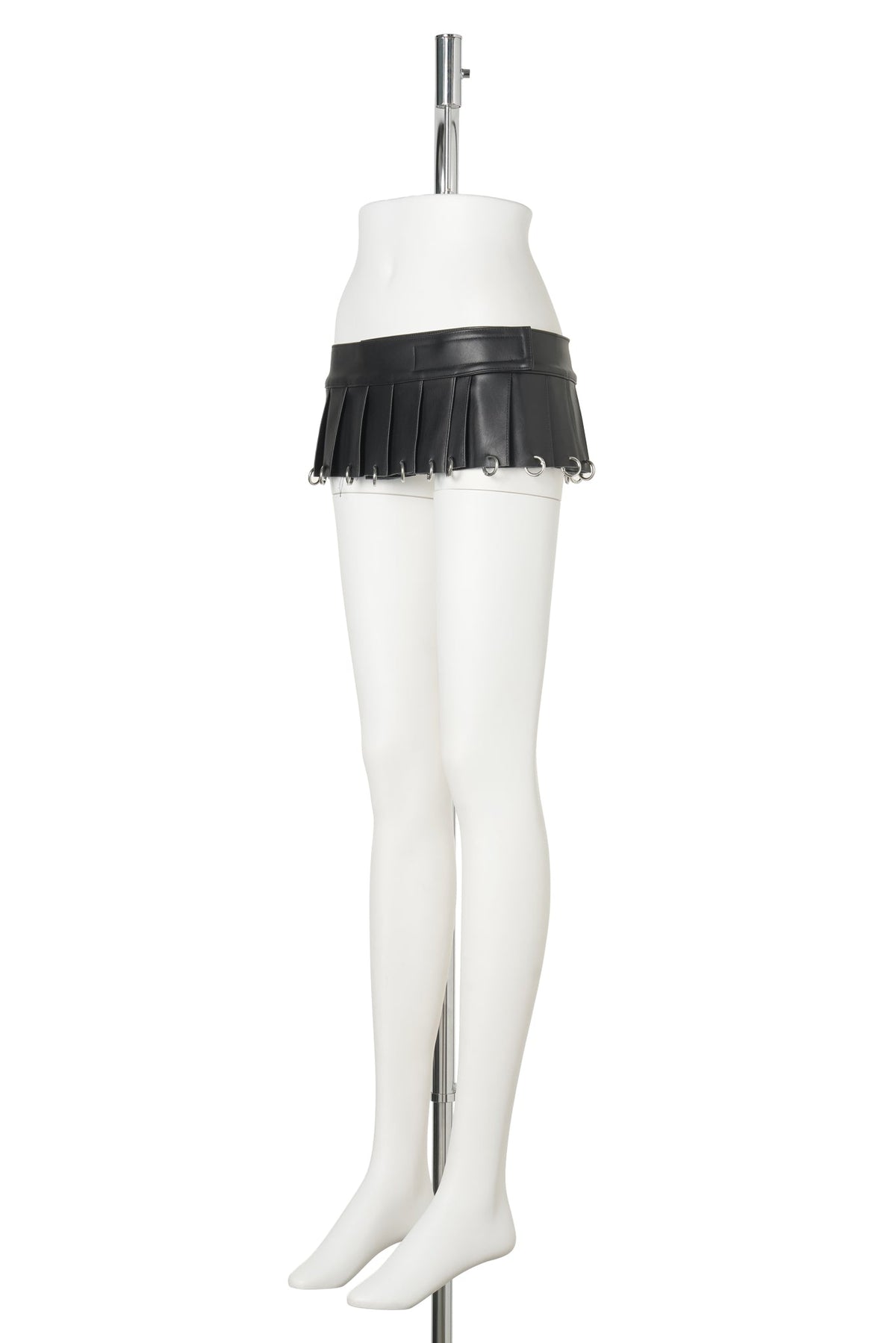 PLEATED MINI SKIRT / BLACK