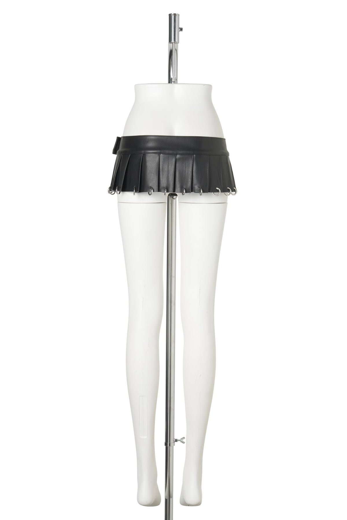 PLEATED MINI SKIRT / BLACK