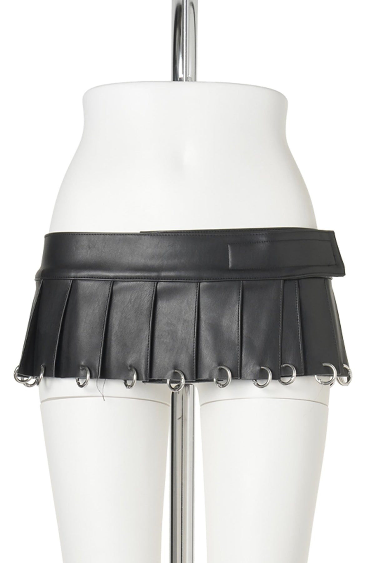 PLEATED MINI SKIRT / BLACK
