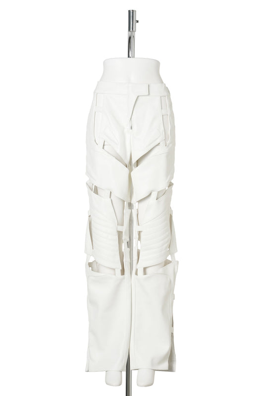 BIKER FLOATING PANTS / WHITE