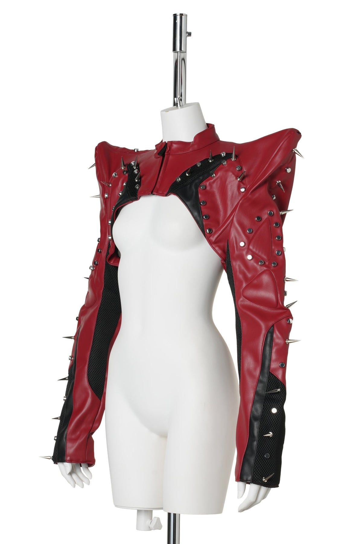 OCTANE MOTO SPIKE BOLERO JACKET / RED