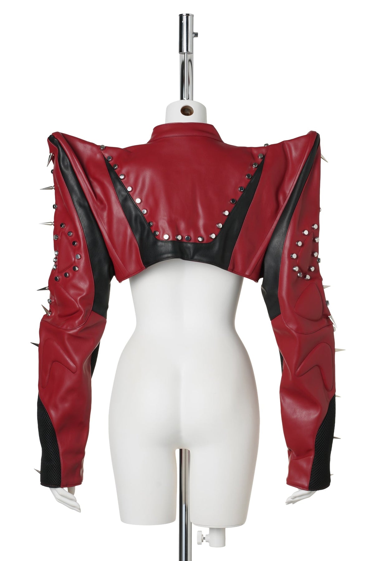 OCTANE MOTO SPIKE BOLERO JACKET / RED