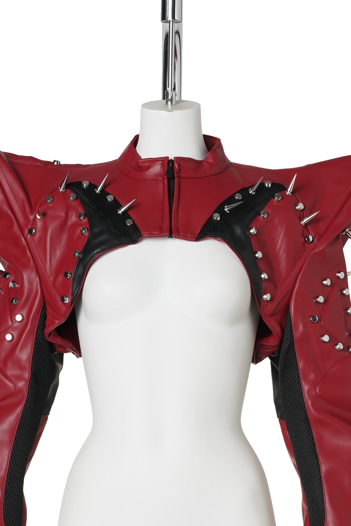 OCTANE MOTO SPIKE BOLERO JACKET / RED