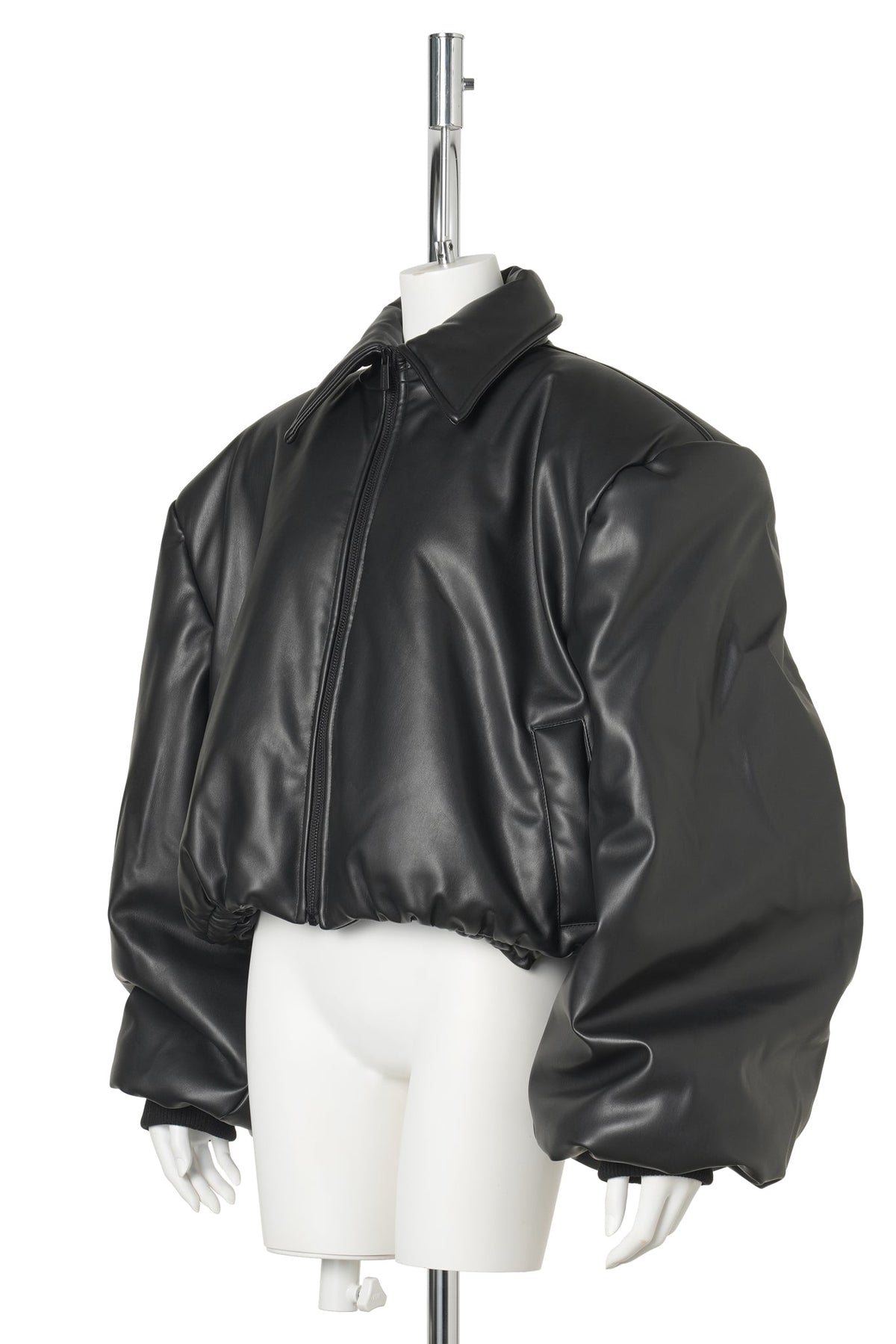 POWER SHOULDER BALLOON BOMBER / BLACK