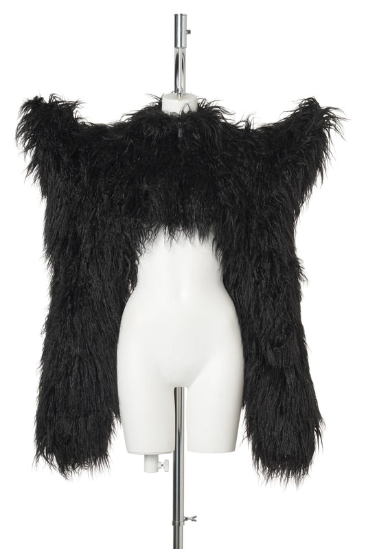 DOOMSDAY FUR BOLERO JACKET / BLACK