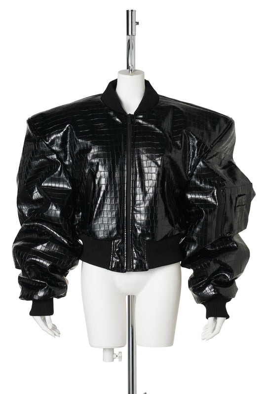 CROC POWER SHOULDER BOMBER / BLACK CROC
