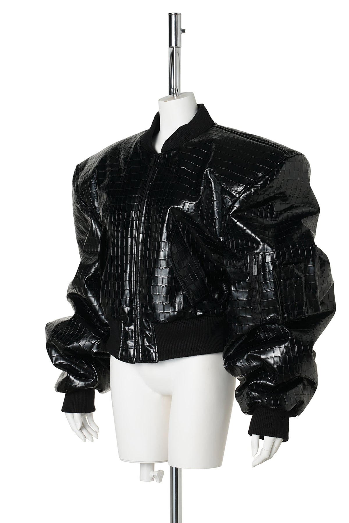 CROC POWER SHOULDER BOMBER / BLACK CROC