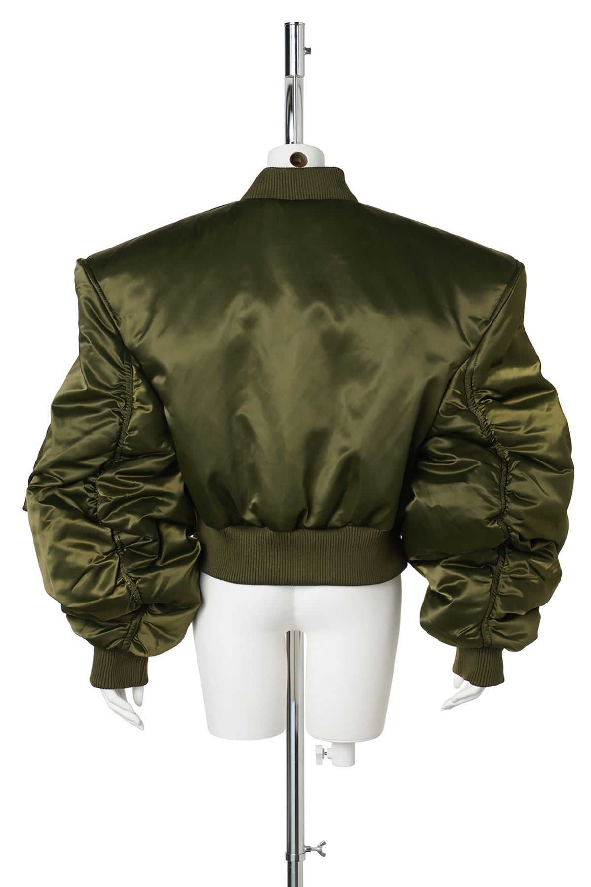 POWER SHOULDER BOMBER JACKET / GREEN