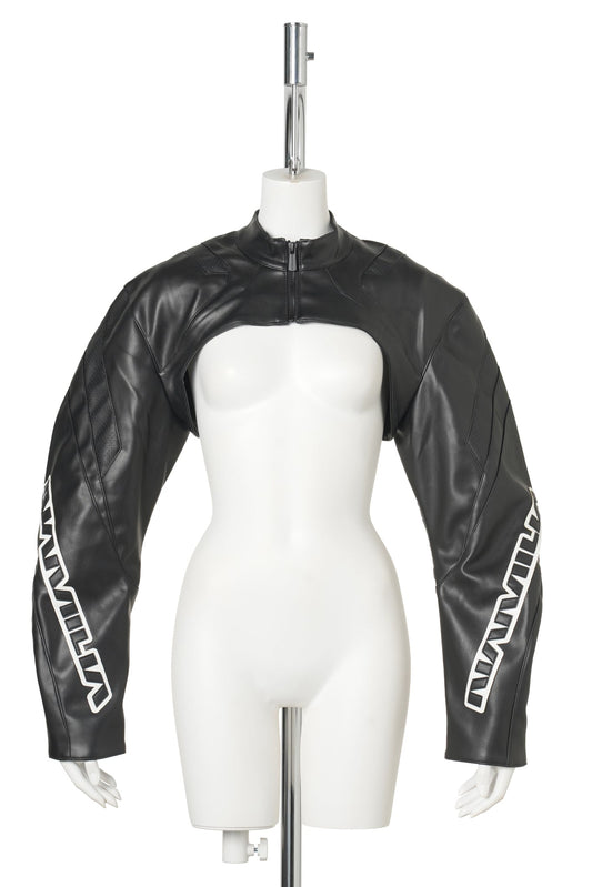 XTC LEATHER CHOKER JACKET / BLACK