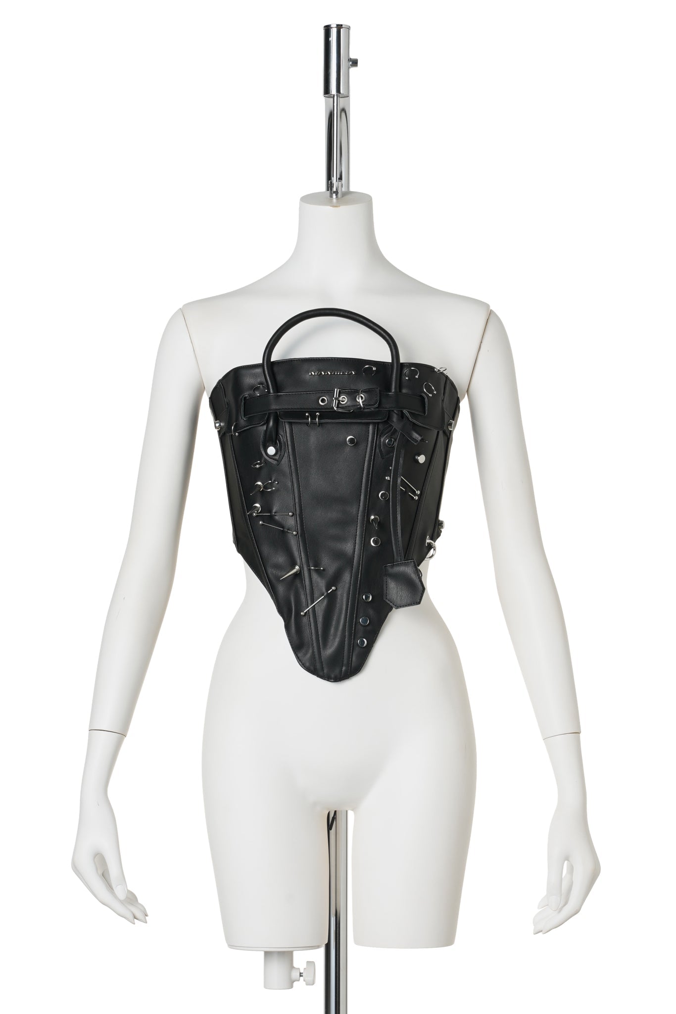 HEIRESS HANDBAG CORSET / BLACK/SILVER