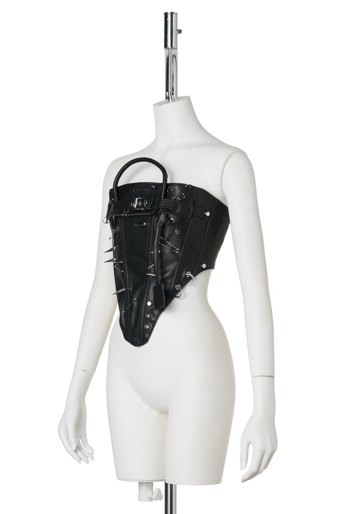 HEIRESS HANDBAG CORSET / BLACK/SILVER