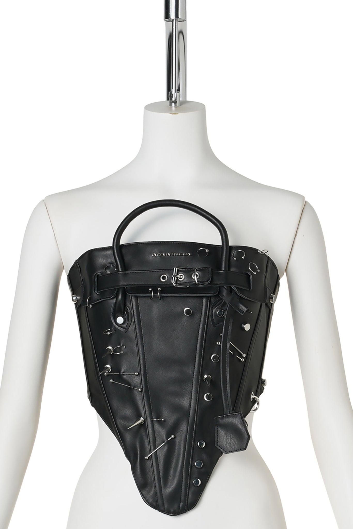 HEIRESS HANDBAG CORSET / BLACK/SILVER