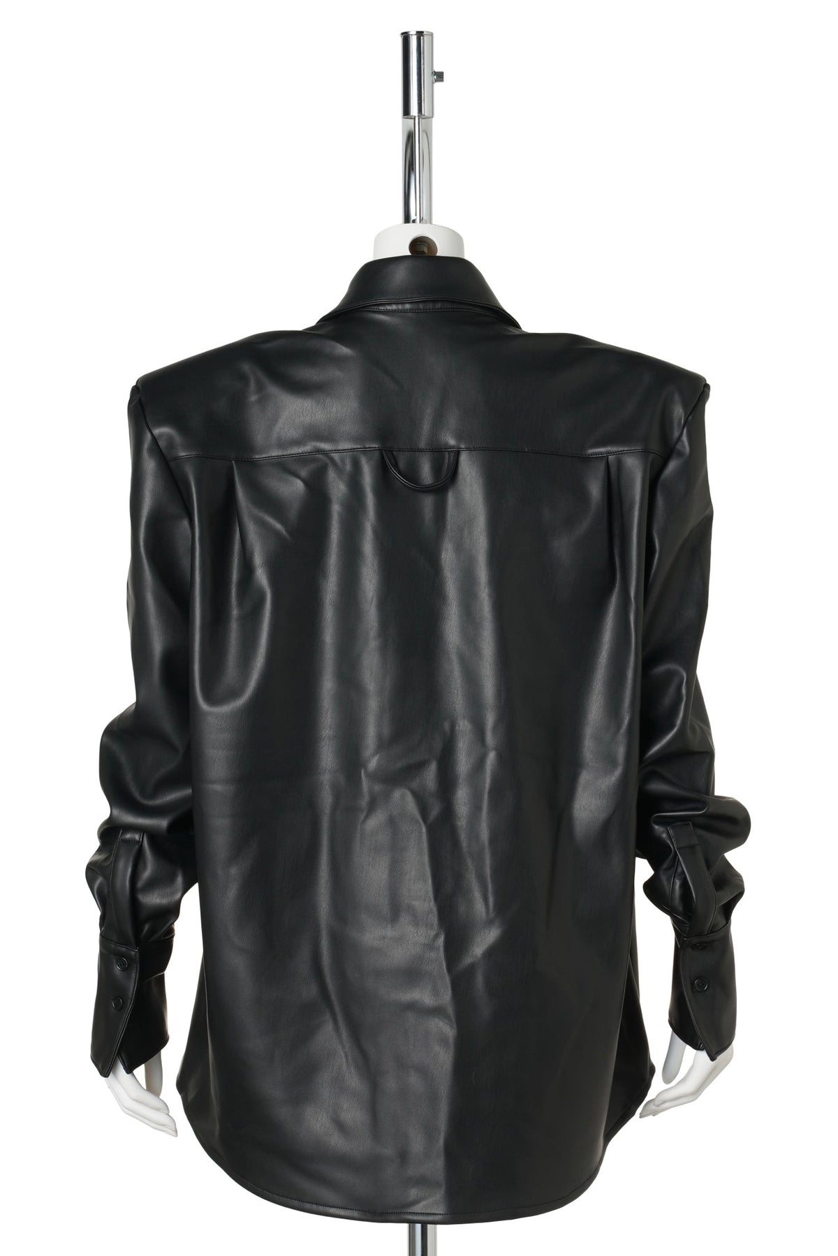 LEATHER POWER SHIRT / BLACK