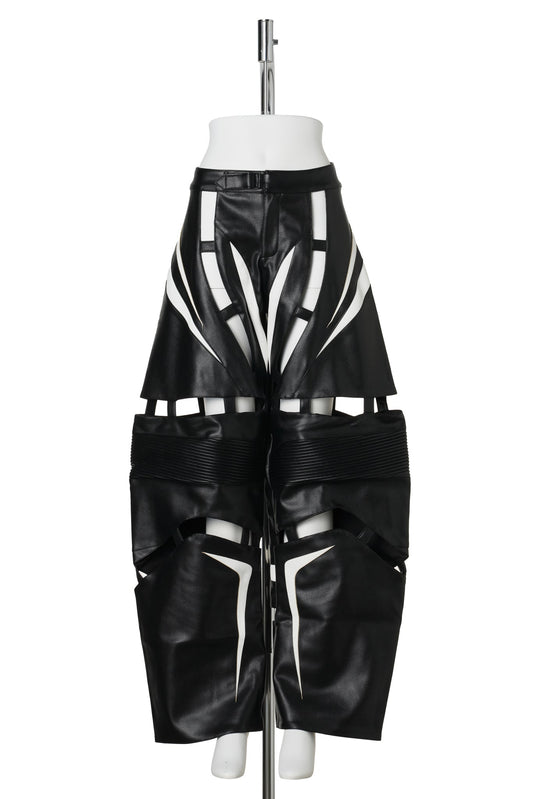 OCTANE FLOATING MOTO PANTS / BLACK/WHITE
