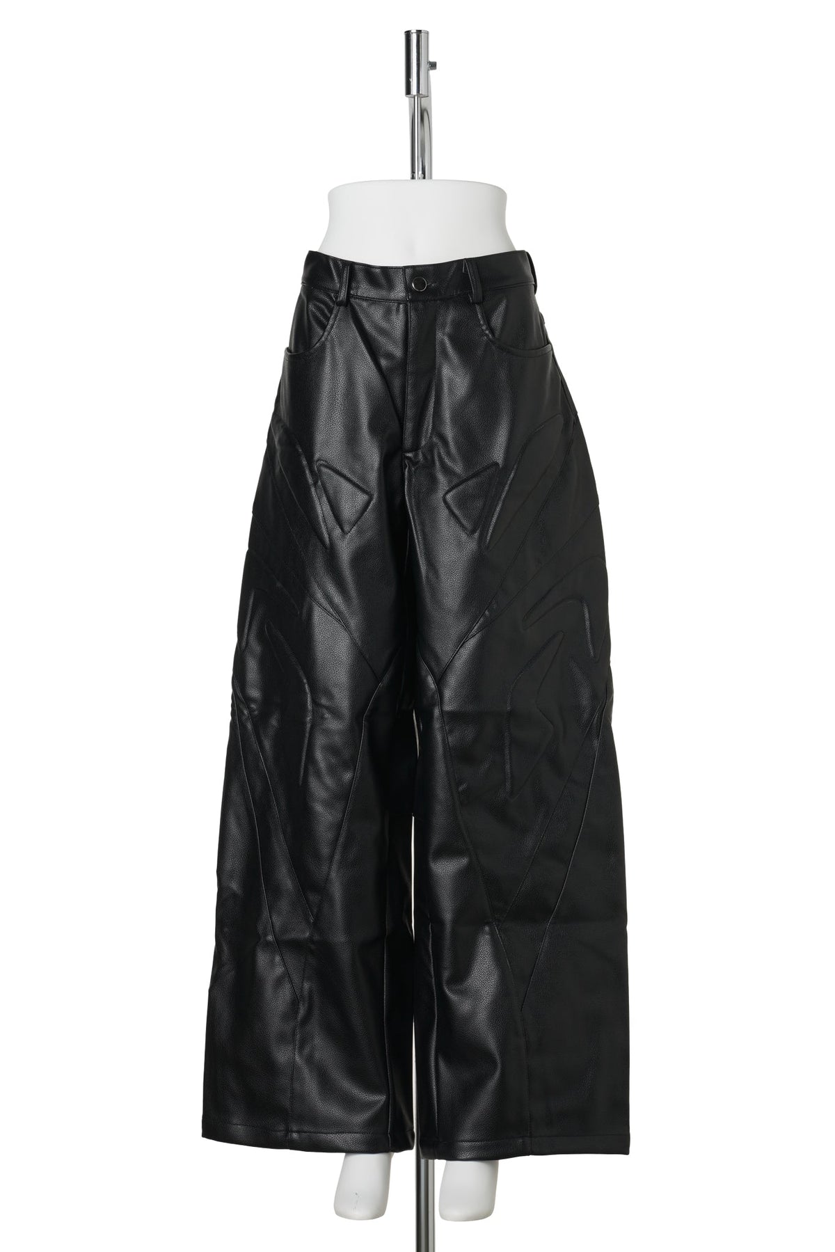 OCTANE OVERSIZE LEATHER PANTS / BLACK