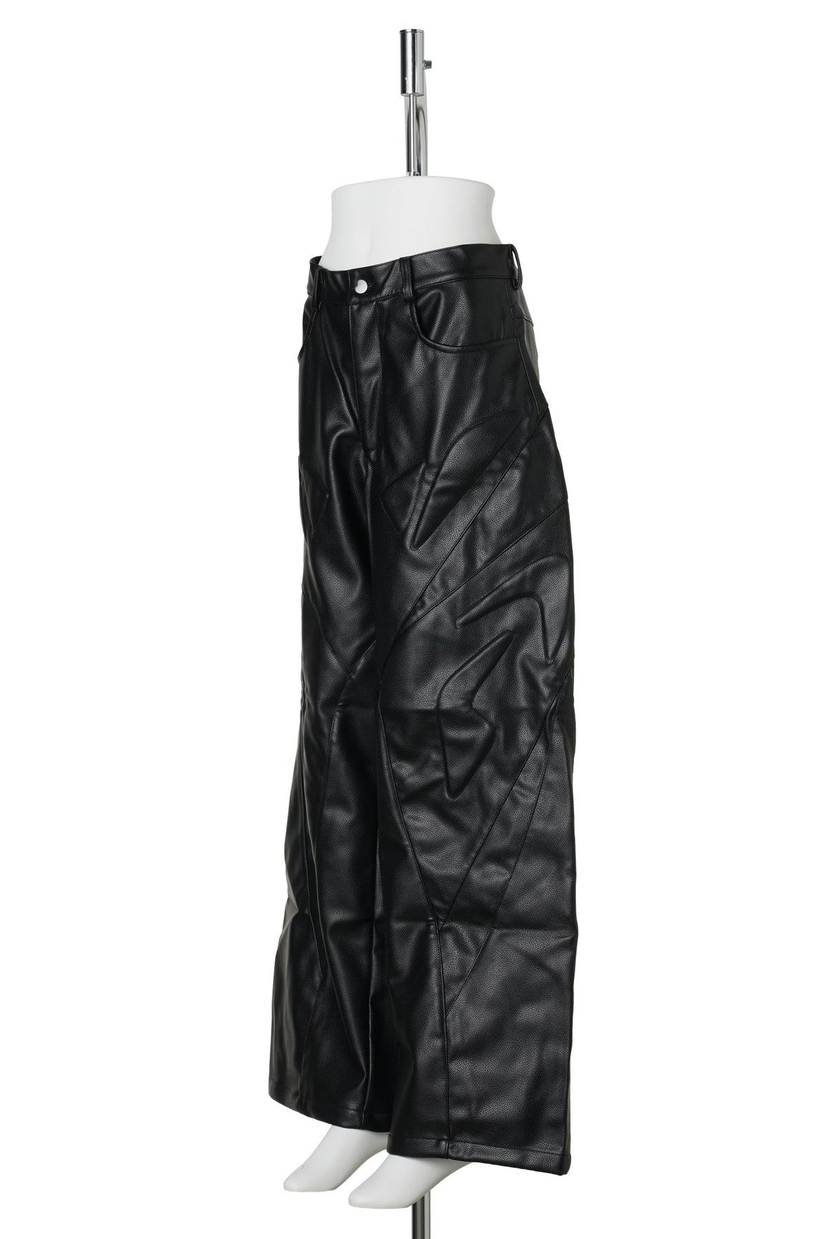 OCTANE OVERSIZE LEATHER PANTS / BLACK