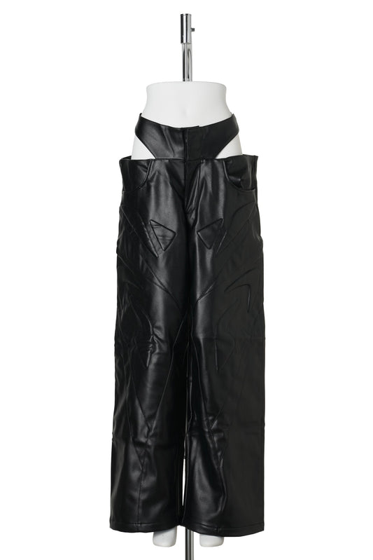 OCTANE LEATHER PANTY TROUSERS / BLACK