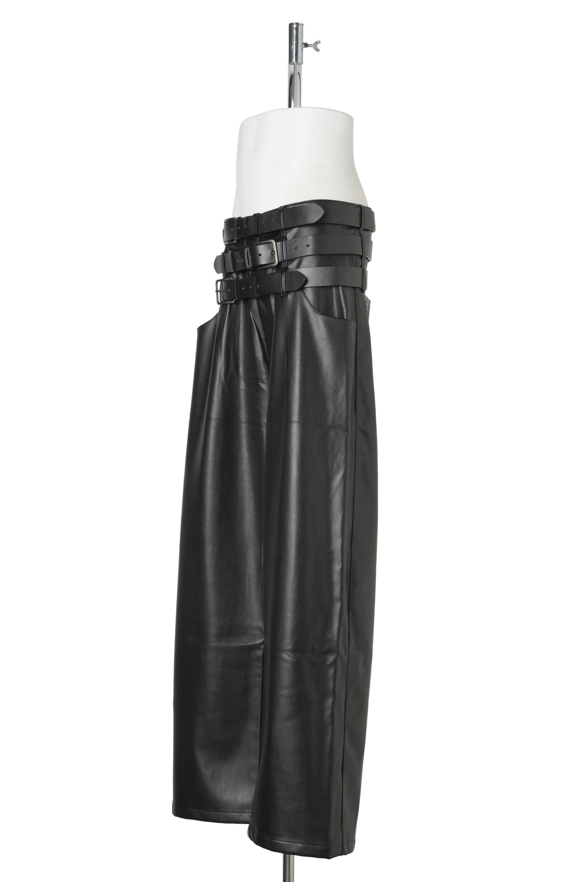 TRIPLE BELT PANTS / BLACK