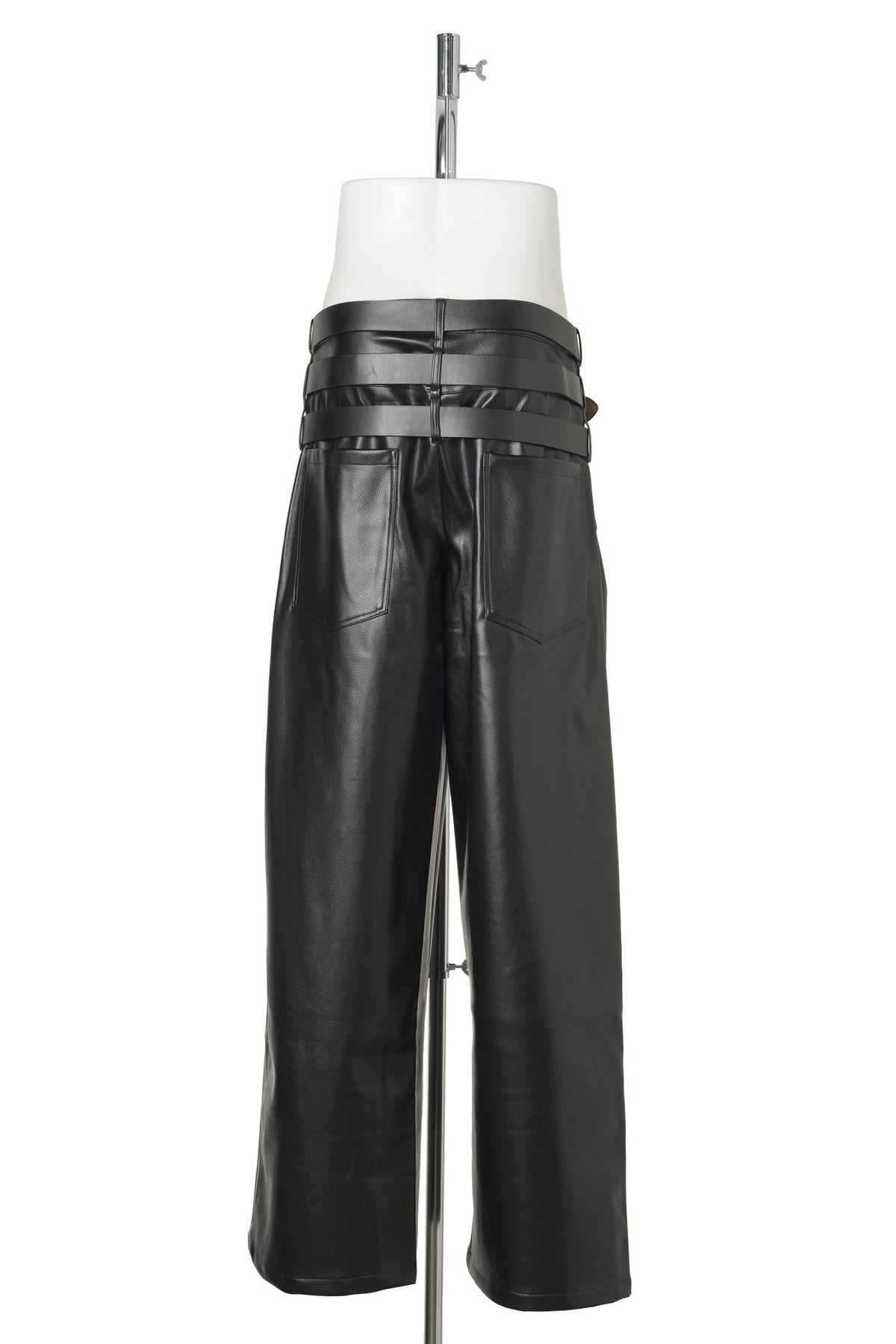 TRIPLE BELT PANTS / BLACK