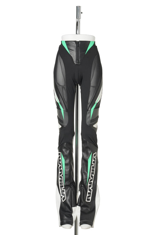 MOTO MESH PANTS / BLACK GREEN