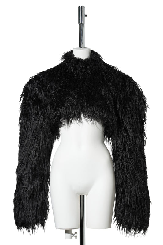 DIVA FAUX FUR BOLERO / BLACK