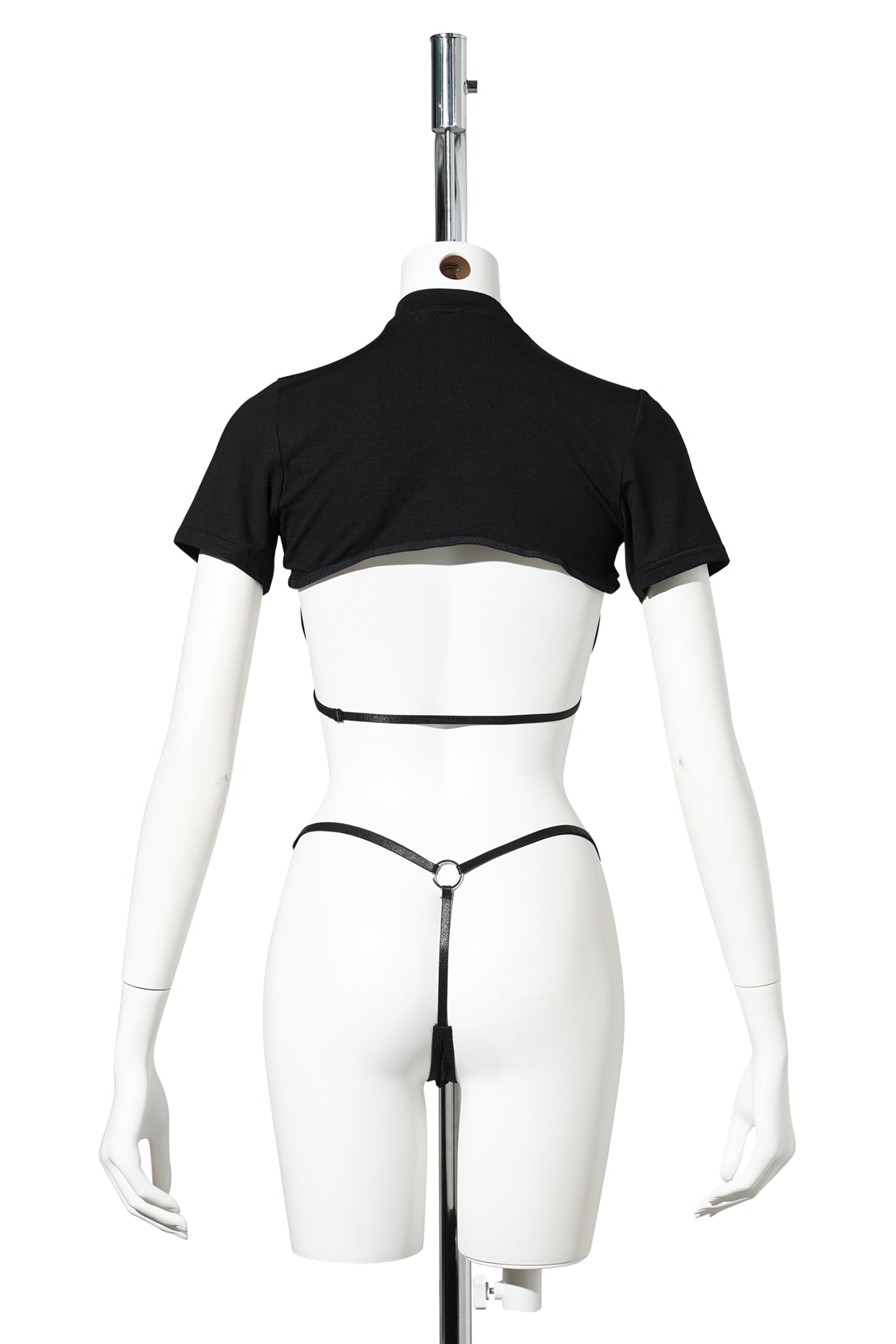 LINGERIE T-SHIRT BODYSUIT / BLACK