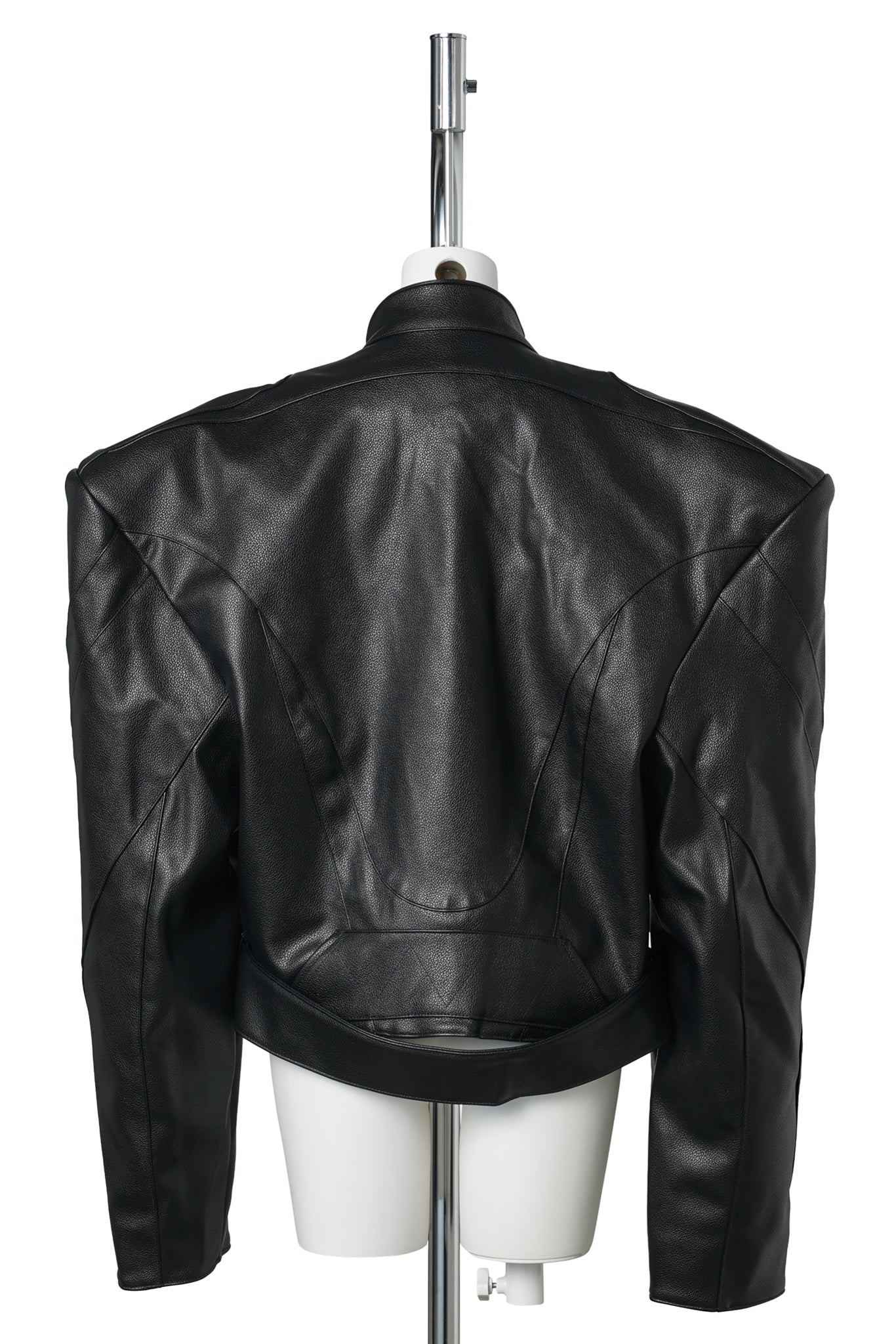 POWER SHOULDER MOTO JACKET / BLACK