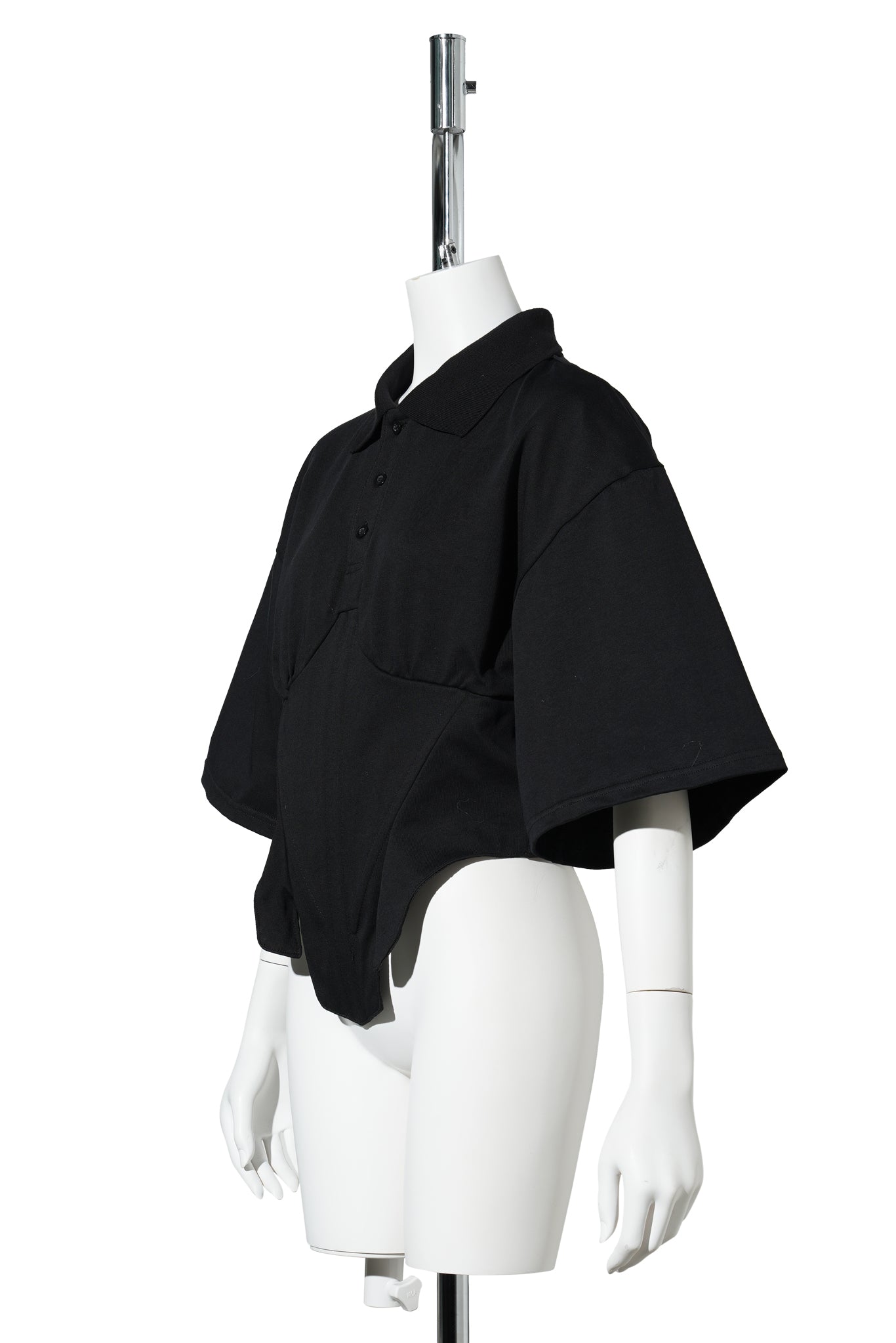 RACING CORSET POLO SHIRT / BLACK