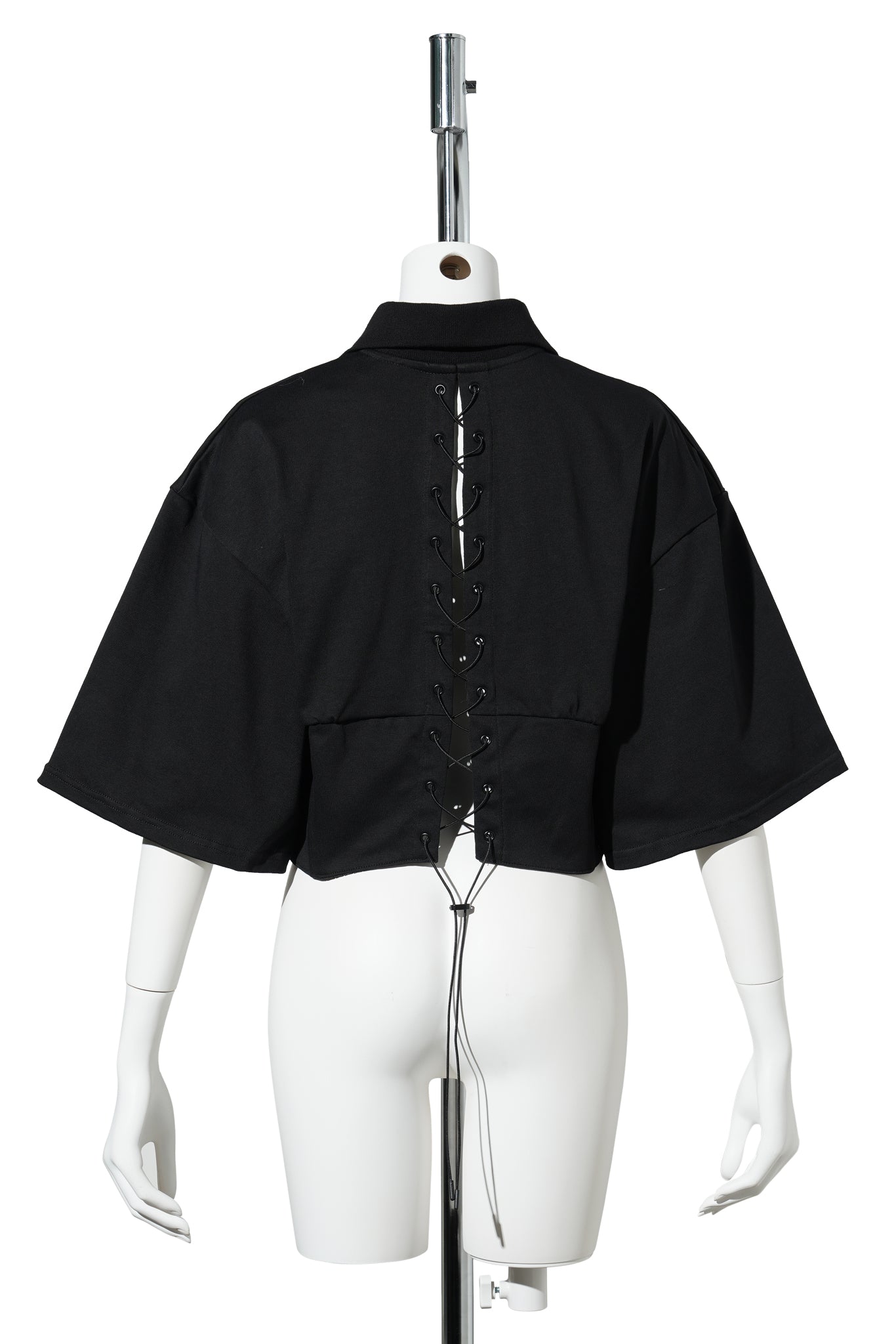 RACING CORSET POLO SHIRT / BLACK