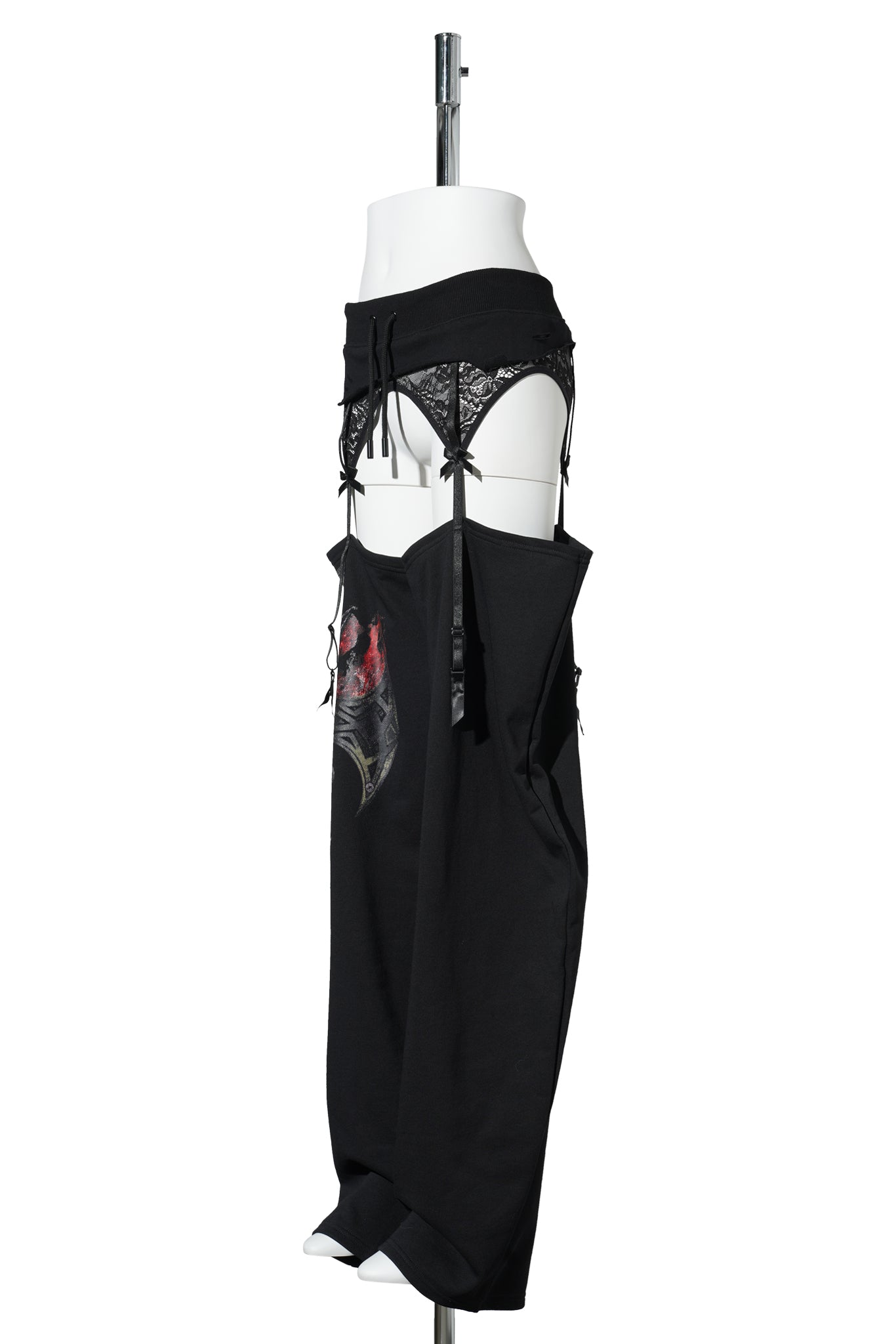 LINGERIE SWEATPANTS CHAPS / BLACK PRINT