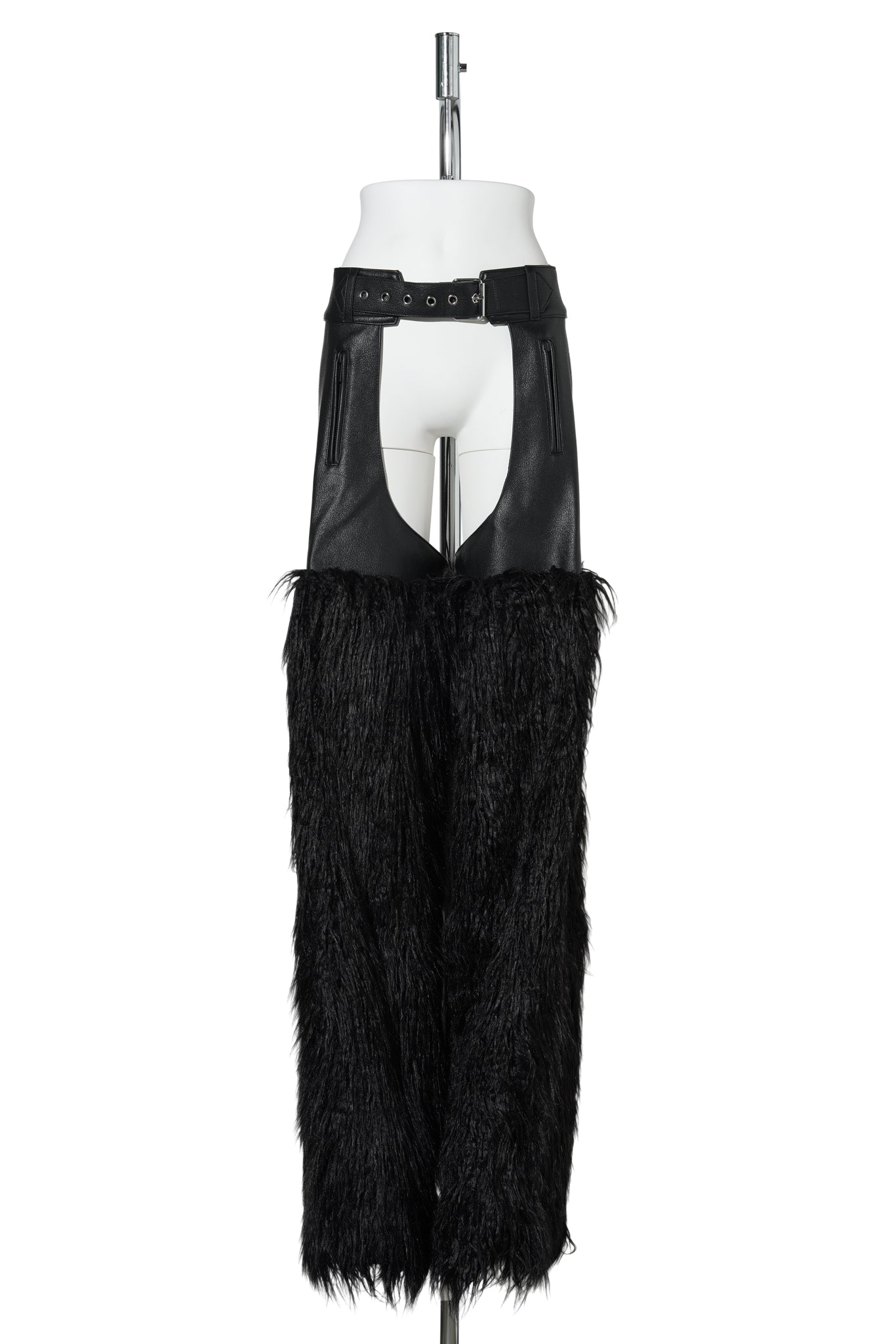 VIP FAUX FUR CHAPS / BLACK