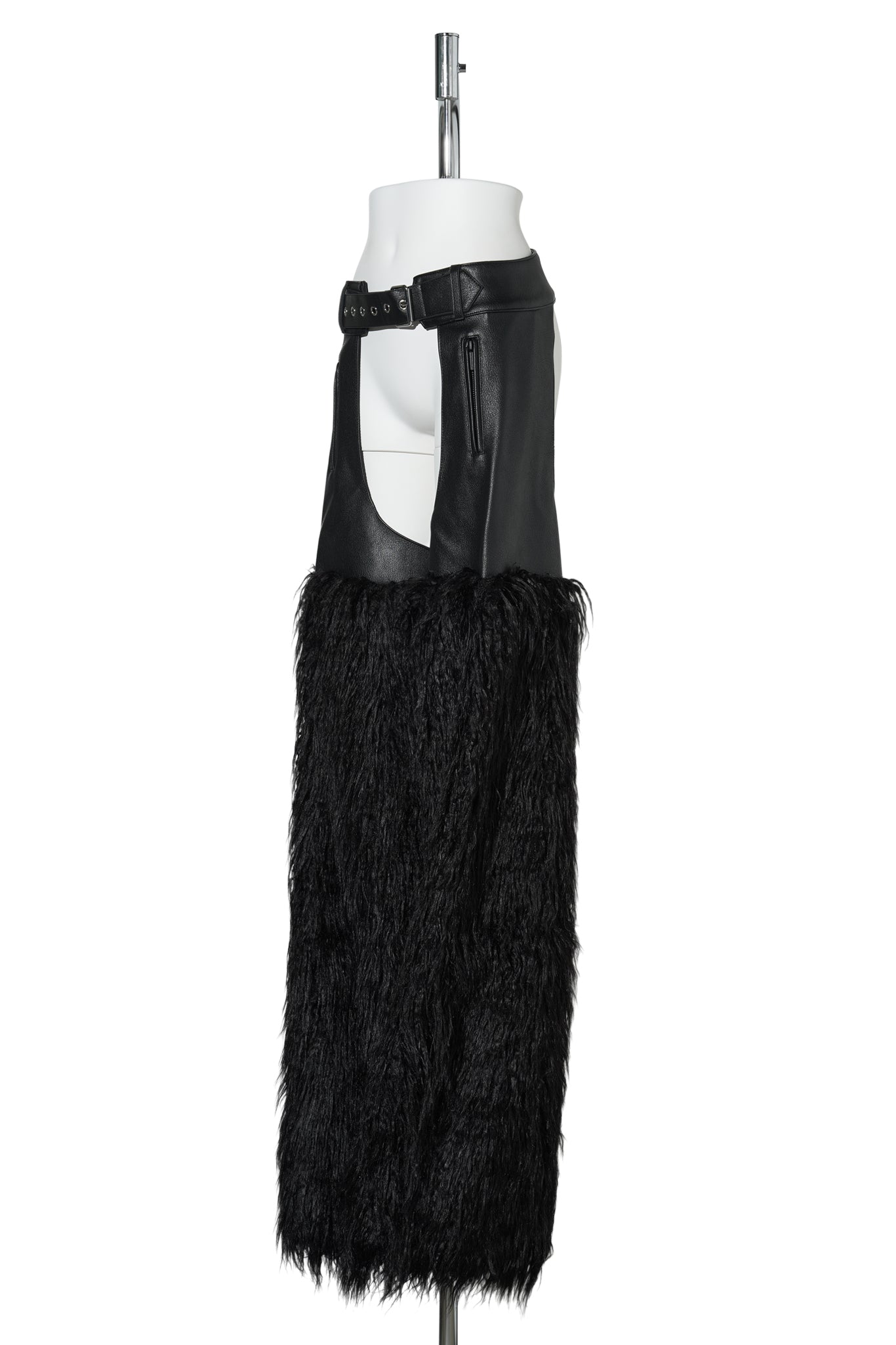 VIP FAUX FUR CHAPS / BLACK