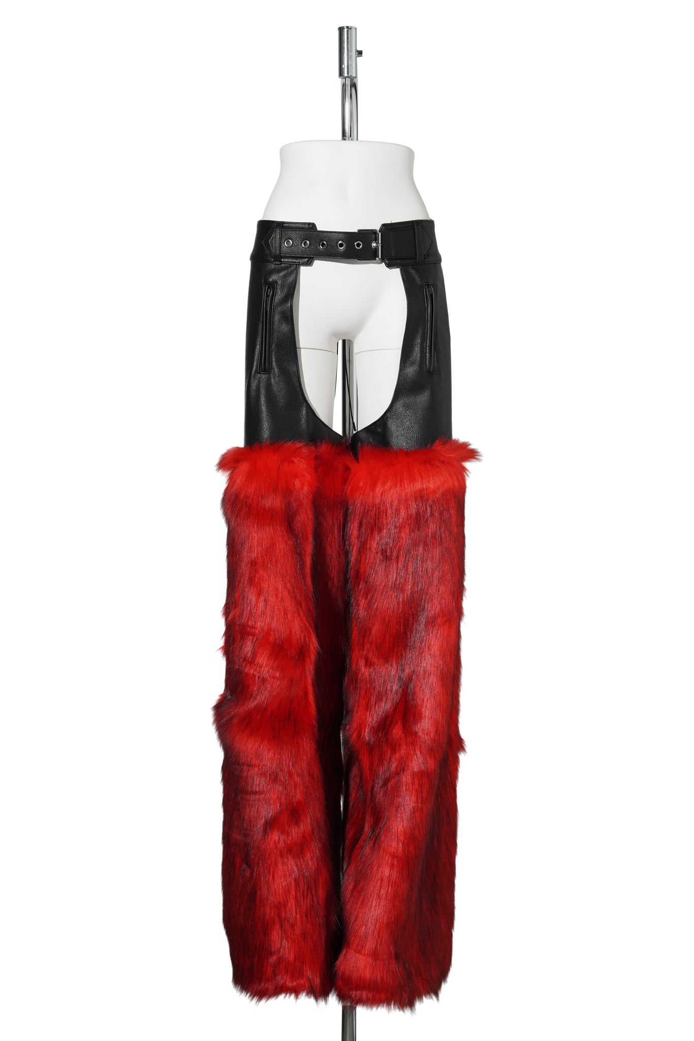 VIP FAUX FUR CHAPS / RED