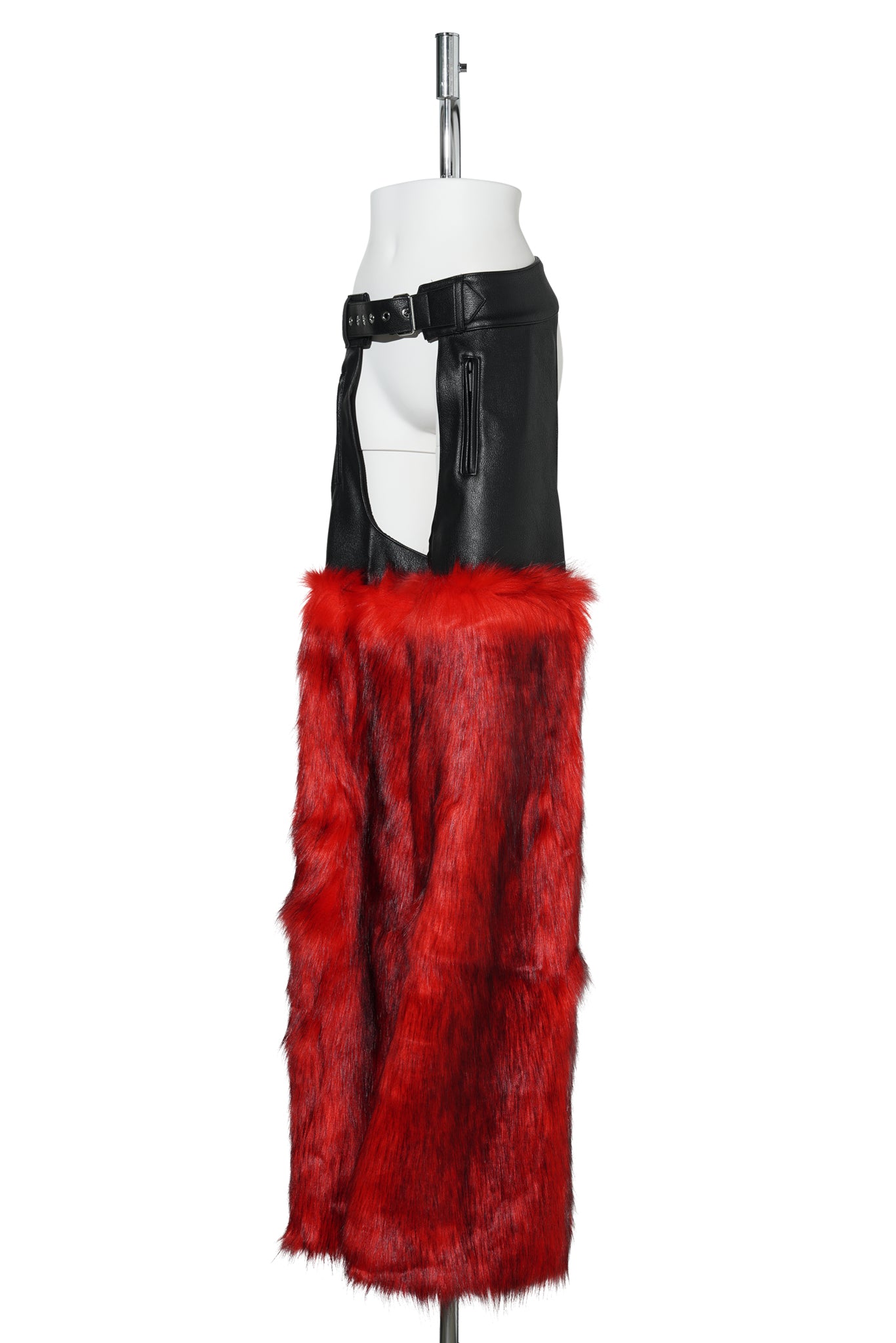 VIP FAUX FUR CHAPS / RED