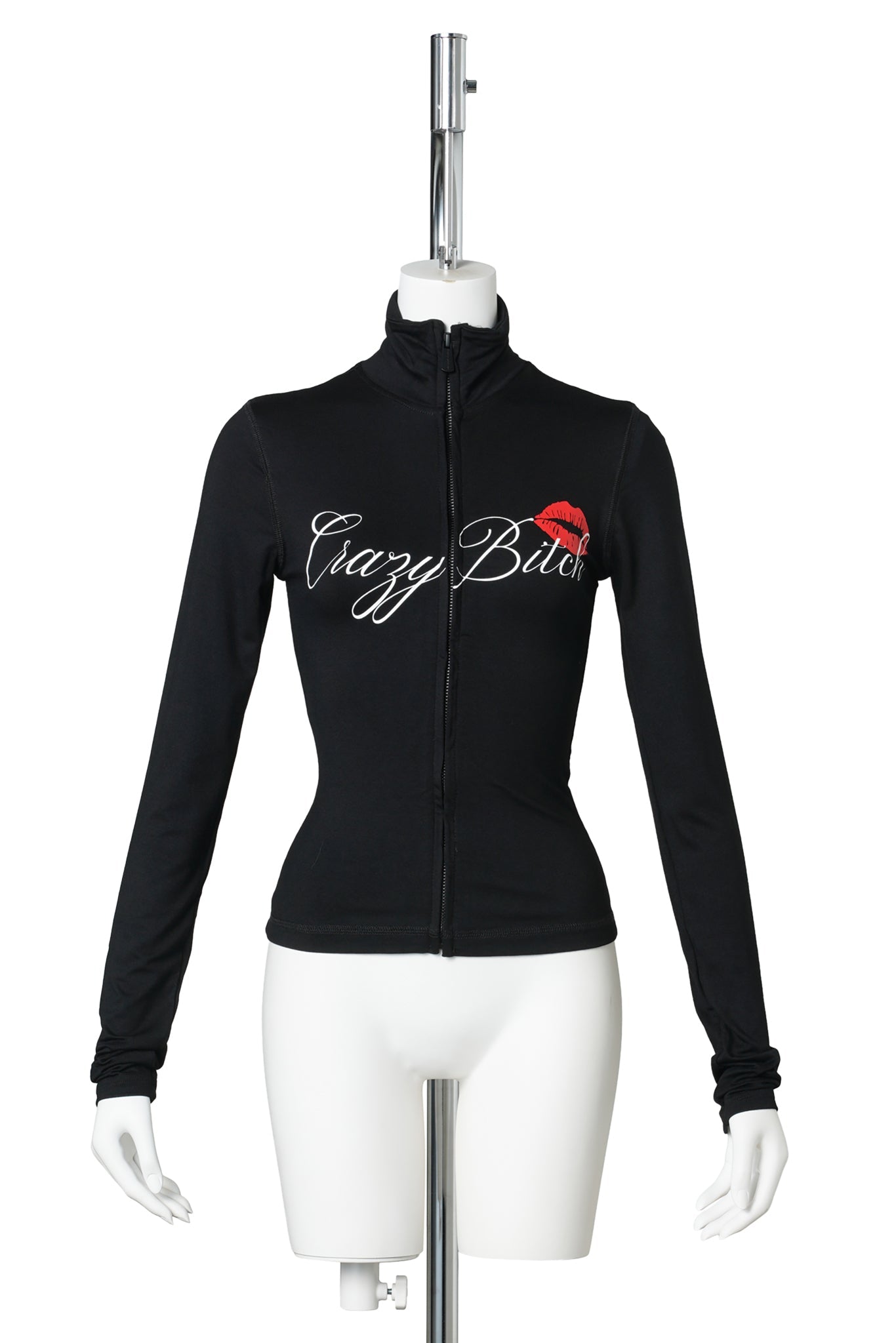 CRAZY B*TCH ZIP UP JACKET / BLACK