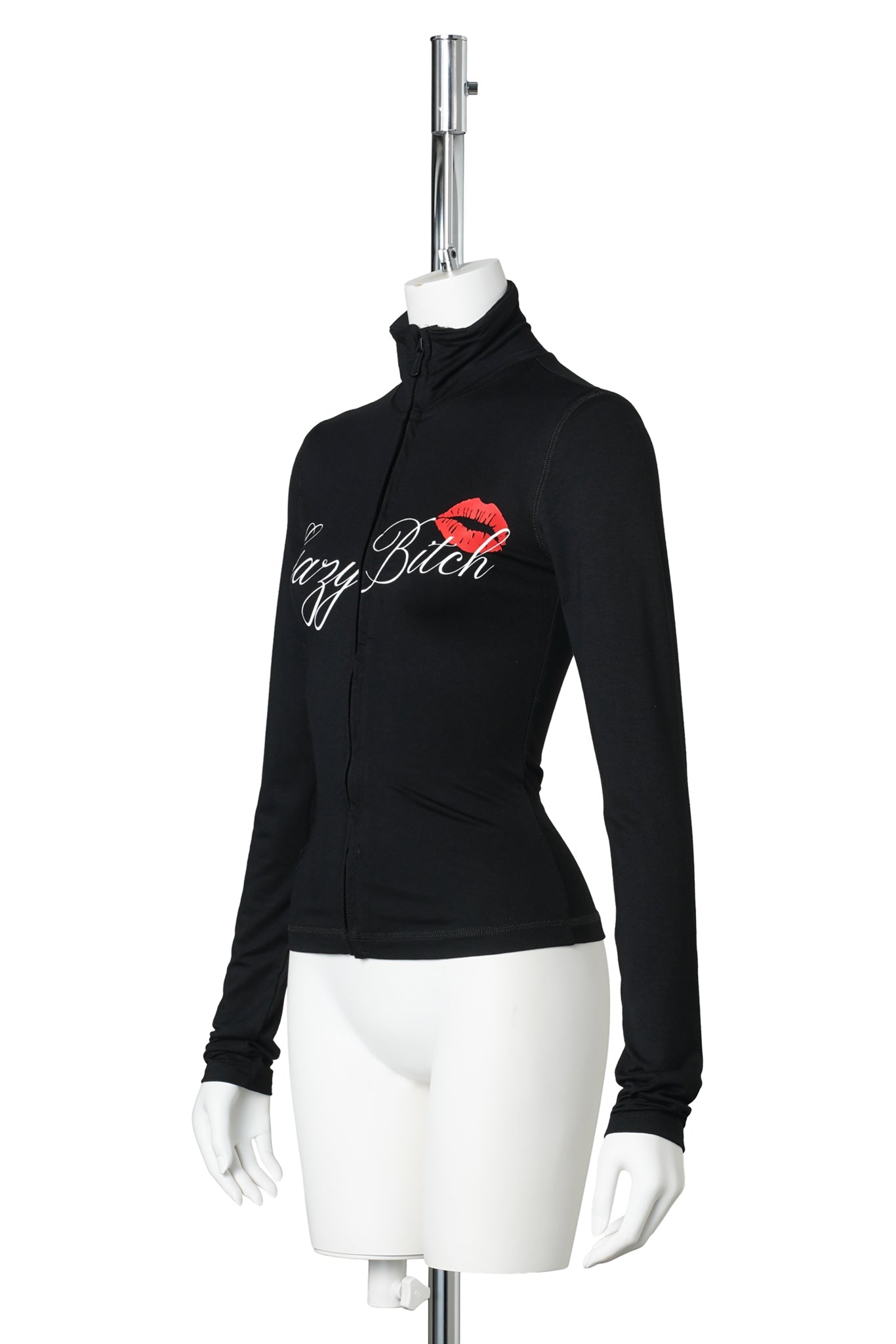 CRAZY B*TCH ZIP UP JACKET / BLACK