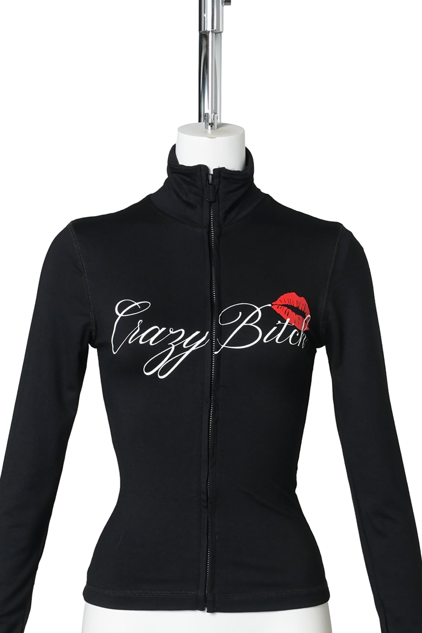 CRAZY B*TCH ZIP UP JACKET / BLACK