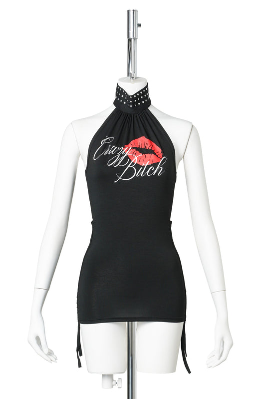 CRAZY B*TCH TOP / BLACK PRINT CRAZY