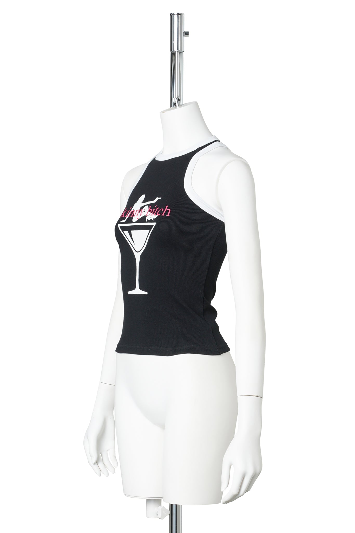 SKINNY B*TCH TANK TOP / BLACK PRINT SKINNY