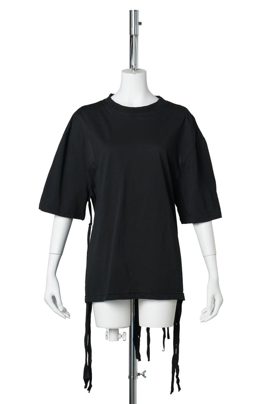 SHREDDED CHAIN UP T-SHIRT / BLACK